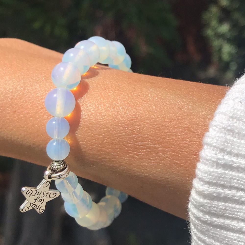 Opalite Moon&Star Bracelet